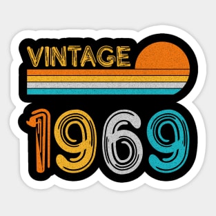 Vintage 1969 Happy 54th Birthday Retro Sticker